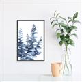 Picture of Navy Blue Eucalyptus II _GroupedProduct_Rectangle_Portrait_Canvas_Framed_