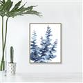 Picture of Navy Blue Eucalyptus II _GroupedProduct_Rectangle_Portrait_Canvas_Framed_