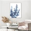 Picture of Navy Blue Eucalyptus II _GroupedProduct_Rectangle_Portrait_Canvas_Framed_