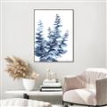 Picture of Navy Blue Eucalyptus II _GroupedProduct_Rectangle_Portrait_Canvas_Framed_