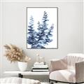 Picture of Navy Blue Eucalyptus II _GroupedProduct_Rectangle_Portrait_Canvas_Framed_
