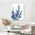 Picture of Navy Blue Eucalyptus II _GroupedProduct_Rectangle_Portrait_Canvas_Framed_