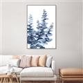 Picture of Navy Blue Eucalyptus II _GroupedProduct_Rectangle_Portrait_Canvas_Framed_