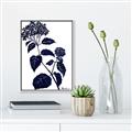 Picture of Blue Flower on White I _GroupedProduct_Rectangle_Portrait_Canvas_Framed_