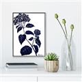 Picture of Blue Flower on White I _GroupedProduct_Rectangle_Portrait_Canvas_Framed_