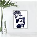 Picture of Blue Flower on White I _GroupedProduct_Rectangle_Portrait_Canvas_Framed_