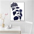 Picture of Blue Flower on White I _GroupedProduct_Rectangle_Portrait_Canvas_Framed_