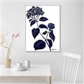 Picture of Blue Flower on White I _GroupedProduct_Rectangle_Portrait_Canvas_Framed_