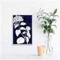 Picture of Flower on Blue II  _GroupedProduct_Rectangle_Portrait_Canvas_Framed_