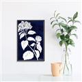 Picture of Flower on Blue II  _GroupedProduct_Rectangle_Portrait_Canvas_Framed_