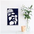 Picture of Flower on Blue II  _GroupedProduct_Rectangle_Portrait_Canvas_Framed_