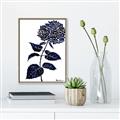 Picture of Blue Flower on White II  _GroupedProduct_Rectangle_Portrait_Canvas_Framed_