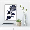 Picture of Blue Flower on White II  _GroupedProduct_Rectangle_Portrait_Canvas_Framed_