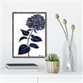Picture of Blue Flower on White II  _GroupedProduct_Rectangle_Portrait_Canvas_Framed_