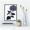 Picture of Blue Flower on White II  _GroupedProduct_Rectangle_Portrait_Canvas_Framed_