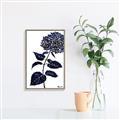 Picture of Blue Flower on White II  _GroupedProduct_Rectangle_Portrait_Canvas_Framed_