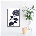 Picture of Blue Flower on White II  _GroupedProduct_Rectangle_Portrait_Canvas_Framed_