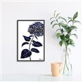 Picture of Blue Flower on White II  _GroupedProduct_Rectangle_Portrait_Canvas_Framed_