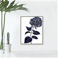 Picture of Blue Flower on White II  _GroupedProduct_Rectangle_Portrait_Canvas_Framed_
