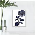 Picture of Blue Flower on White II  _GroupedProduct_Rectangle_Portrait_Canvas_Framed_