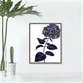 Picture of Blue Flower on White II  _GroupedProduct_Rectangle_Portrait_Canvas_Framed_