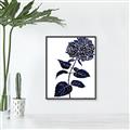 Picture of Blue Flower on White II  _GroupedProduct_Rectangle_Portrait_Canvas_Framed_