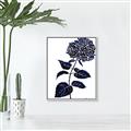 Picture of Blue Flower on White II  _GroupedProduct_Rectangle_Portrait_Canvas_Framed_