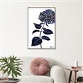 Picture of Blue Flower on White II  _GroupedProduct_Rectangle_Portrait_Canvas_Framed_