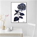 Picture of Blue Flower on White II  _GroupedProduct_Rectangle_Portrait_Canvas_Framed_