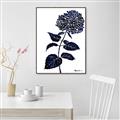Picture of Blue Flower on White II  _GroupedProduct_Rectangle_Portrait_Canvas_Framed_