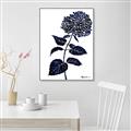 Picture of Blue Flower on White II  _GroupedProduct_Rectangle_Portrait_Canvas_Framed_