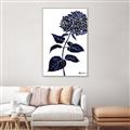 Picture of Blue Flower on White II  _GroupedProduct_Rectangle_Portrait_Canvas_Framed_