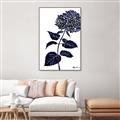 Picture of Blue Flower on White II  _GroupedProduct_Rectangle_Portrait_Canvas_Framed_