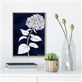 Picture of Flower on Blue I _GroupedProduct_Rectangle_Portrait_Canvas_Framed_