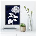 Picture of Flower on Blue I _GroupedProduct_Rectangle_Portrait_Canvas_Framed_