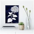 Picture of Flower on Blue I _GroupedProduct_Rectangle_Portrait_Canvas_Framed_