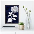 Picture of Flower on Blue I _GroupedProduct_Rectangle_Portrait_Canvas_Framed_