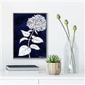 Picture of Flower on Blue I _GroupedProduct_Rectangle_Portrait_Canvas_Framed_