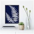 Picture of Fern on blue II _GroupedProduct_Rectangle_Portrait_Canvas_Framed_