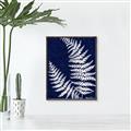 Picture of Fern on blue II _GroupedProduct_Rectangle_Portrait_Canvas_Framed_