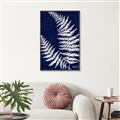 Picture of Fern on blue II _GroupedProduct_Rectangle_Portrait_Canvas_Framed_