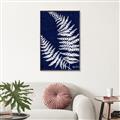 Picture of Fern on blue II _GroupedProduct_Rectangle_Portrait_Canvas_Framed_