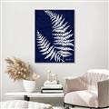 Picture of Fern on blue II _GroupedProduct_Rectangle_Portrait_Canvas_Framed_