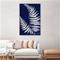 Picture of Fern on blue II _GroupedProduct_Rectangle_Portrait_Canvas_Framed_
