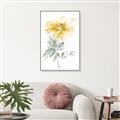 Picture of Yellow Floral I  _GroupedProduct_Rectangle_Portrait_Canvas_Framed_