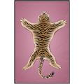 Picture of Tiger on Pink _GroupedProduct_Rectangle_Portrait_Canvas_Framed_