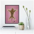 Picture of Tiger on Pink _GroupedProduct_Rectangle_Portrait_Canvas_Framed_