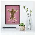 Picture of Tiger on Pink _GroupedProduct_Rectangle_Portrait_Canvas_Framed_