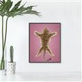 Picture of Tiger on Pink _GroupedProduct_Rectangle_Portrait_Canvas_Framed_