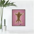 Picture of Tiger on Pink _GroupedProduct_Rectangle_Portrait_Canvas_Framed_